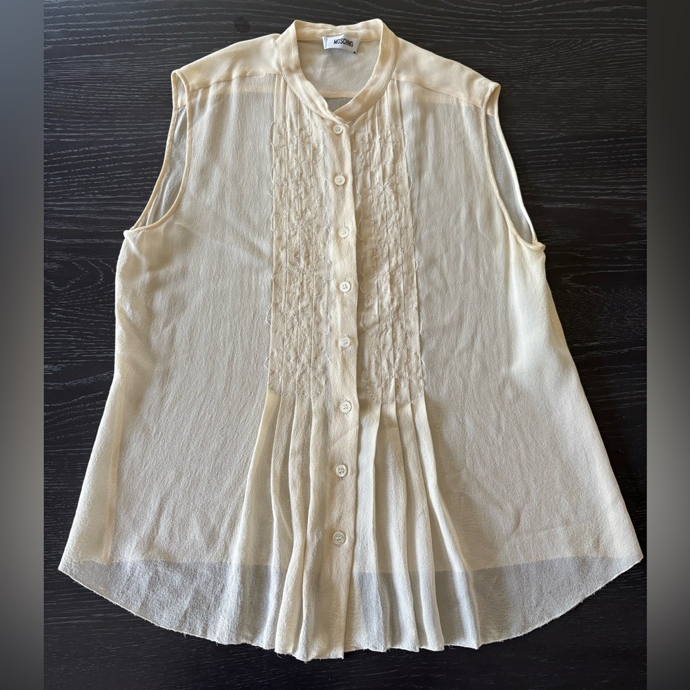 Vintage Moschino Silk Blouse – Made in Italy